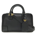 Loewe Amazona 23 Anagram Mini Boston 2-Way Shoulder Bag Leather Black Gold