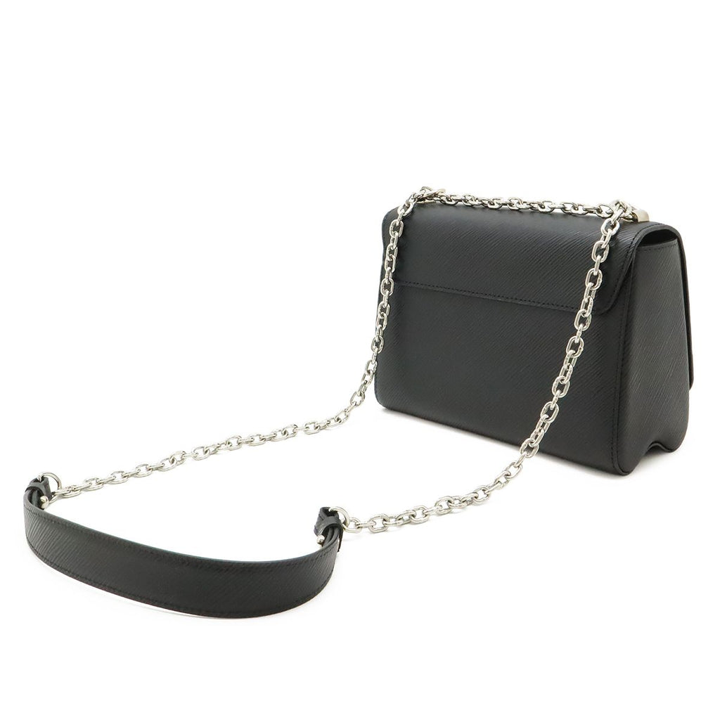 Louis Vuitton Epi Twist MM Shoulder Bag Chain Noir Black Silver Mirror Out — view 2