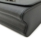 Louis Vuitton Epi Twist MM Shoulder Bag Chain Noir Black Silver Mirror Out — view 3