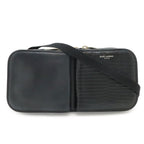 Saint Laurent Paris Yves Shoulder Bag Pochette Crossbody Leather Black