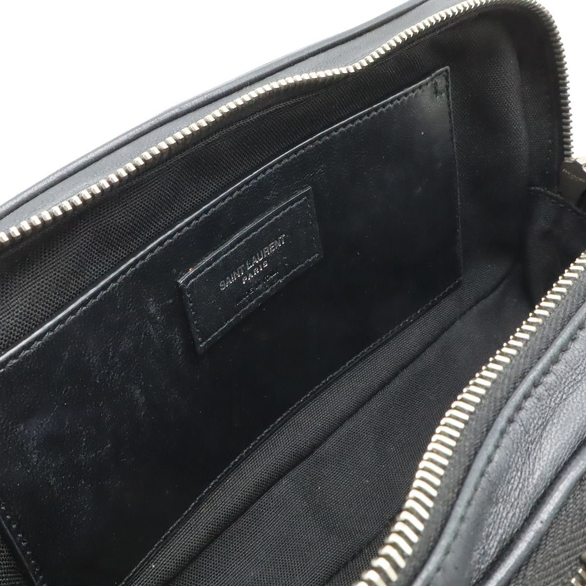 Saint Laurent Paris Yves Shoulder Bag Pochette Crossbody Leather Black — view 7