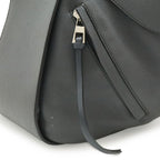 Loewe Hammock Small Drawstring Shoulder Bag Leather Black Silver — view 8