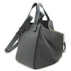 Loewe Hammock Small Drawstring Shoulder Bag Leather Black Silver — view 2