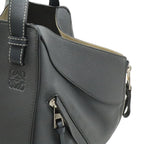 Loewe Hammock Small Drawstring Shoulder Bag Leather Black Silver — view 7
