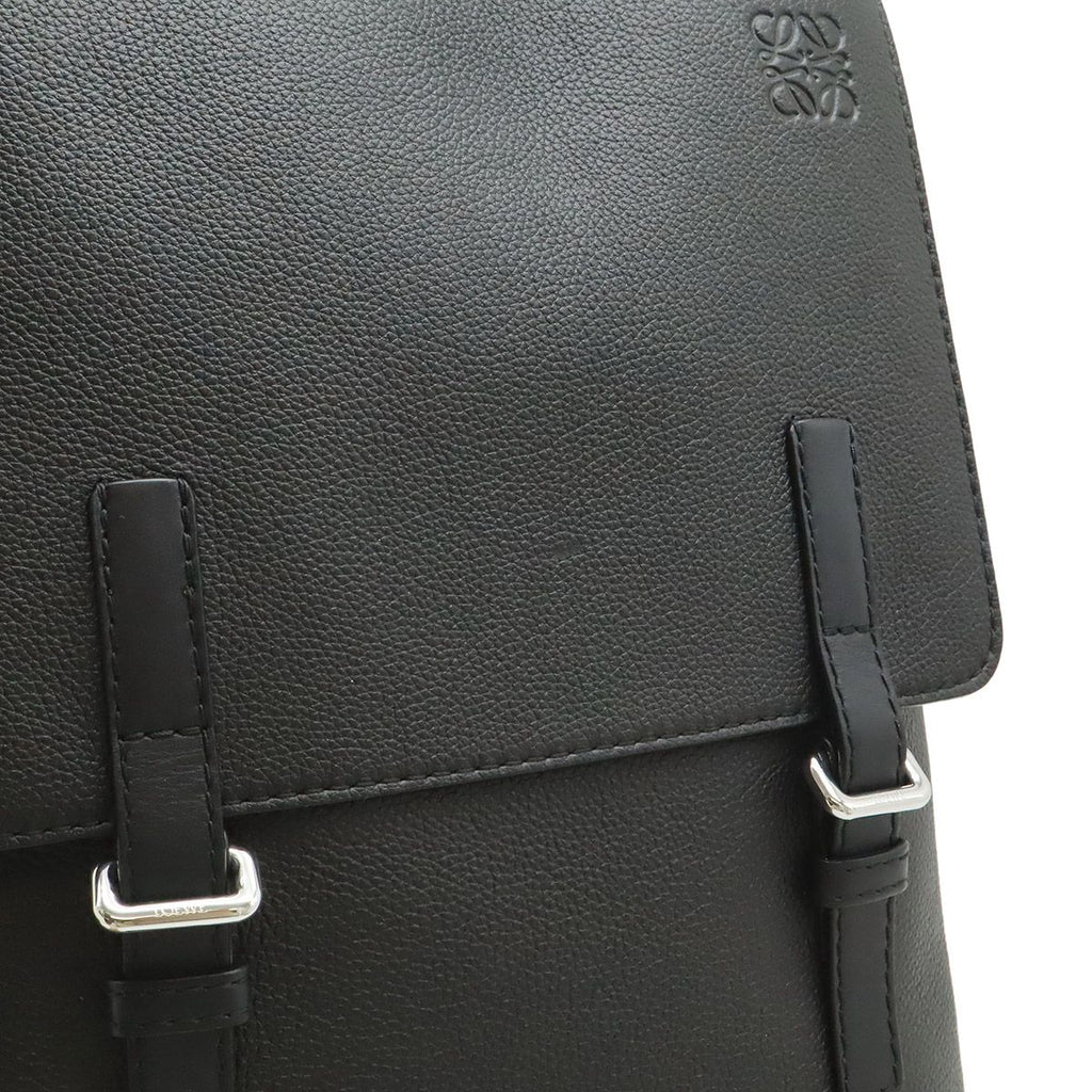 Loewe Anagram Military Backpack Leather Black Silver — view 8
