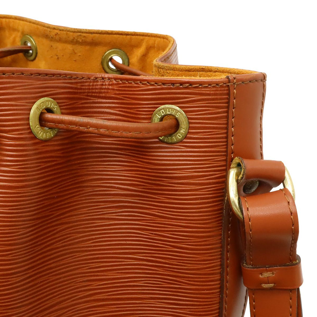 Louis Vuitton Epi Petit Noe Drawstring Shoulder Bag Semi Kenya Brown — view 7