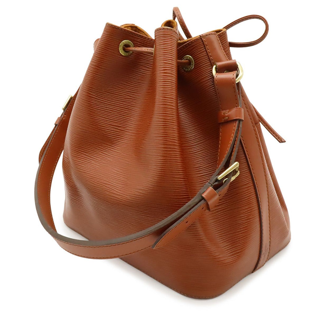 Louis Vuitton Epi Petit Noe Drawstring Shoulder Bag Semi Kenya Brown — view 2