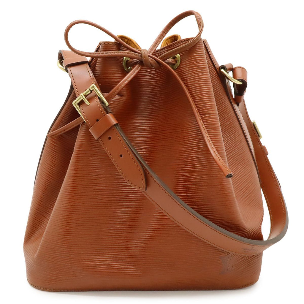 Louis Vuitton Epi Petit Noe Drawstring Shoulder Bag Semi Kenya Brown