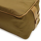 Prada Re-Nylon Triangle Logo Clutch Handbag Pouch Nylon Brown Silver — view 3