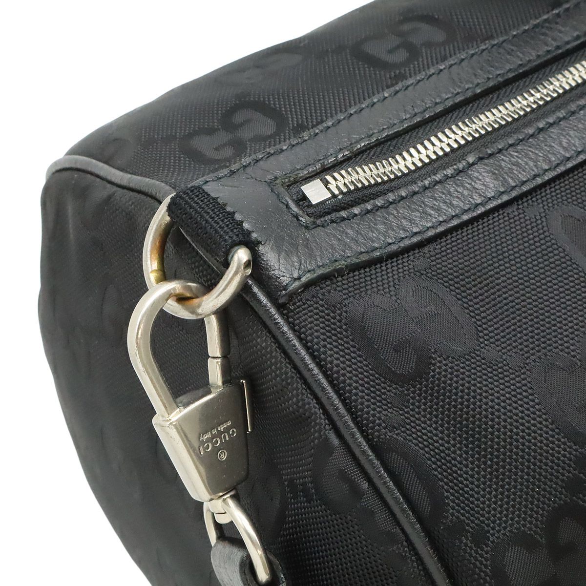 Gucci Off the Grid Duffle Boston Bag 2-Way Nylon Canvas Black — view 7