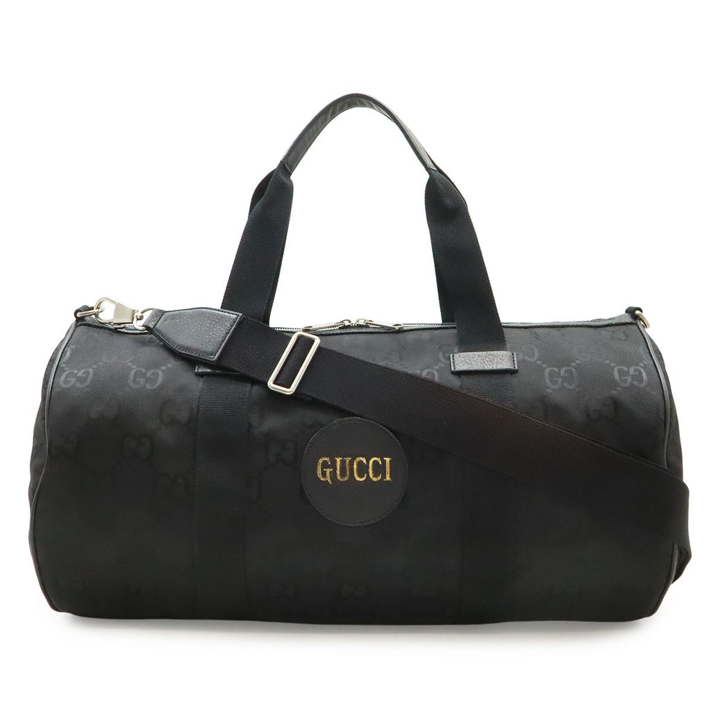 Gucci Off the Grid Duffle Boston Bag 2-Way Nylon Canvas Black