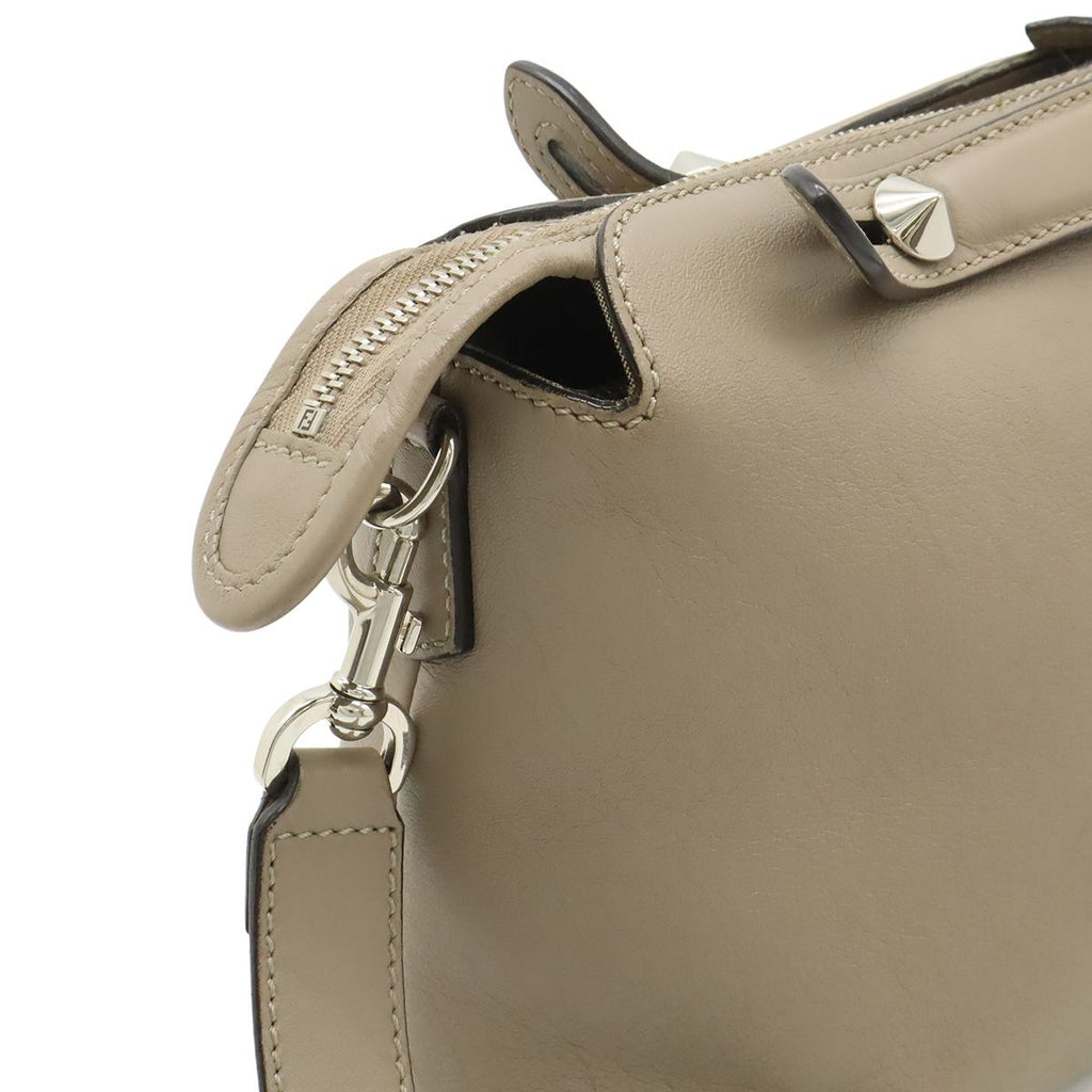 Fendi by the Way 2-Way Shoulder Bag Leather Gray Silver — view 4