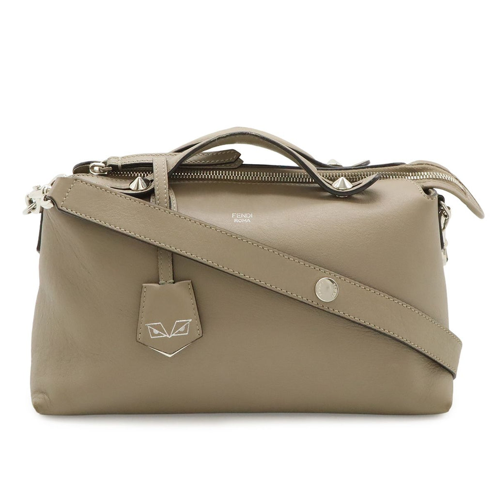 Fendi by the Way 2-Way Shoulder Bag Leather Gray Silver