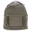 Fendi Visible Backpack Studs Leather Gray Silver