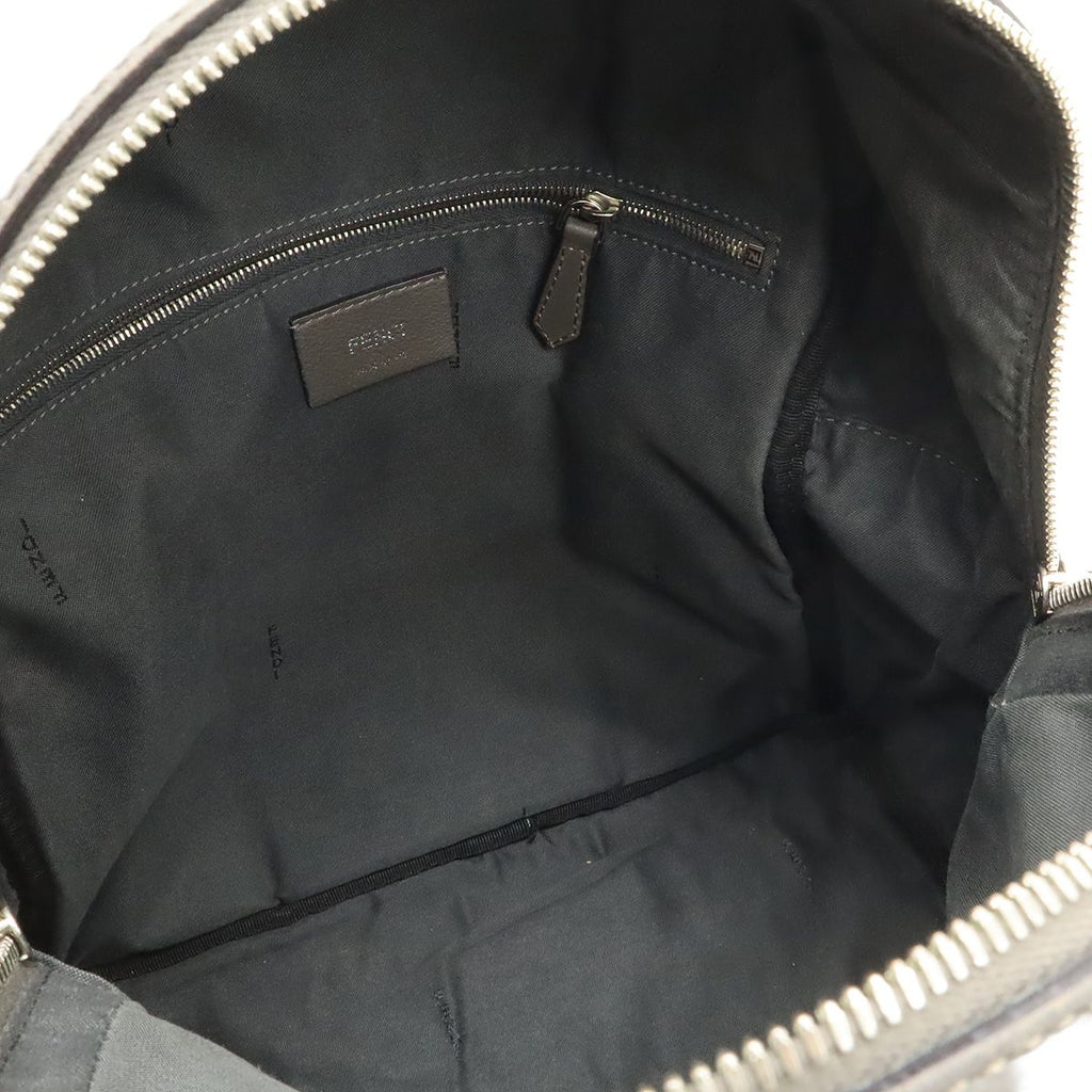 Fendi Visible Backpack Studs Leather Gray Silver — view 7