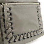 Fendi Visible Backpack Studs Leather Gray Silver — view 8