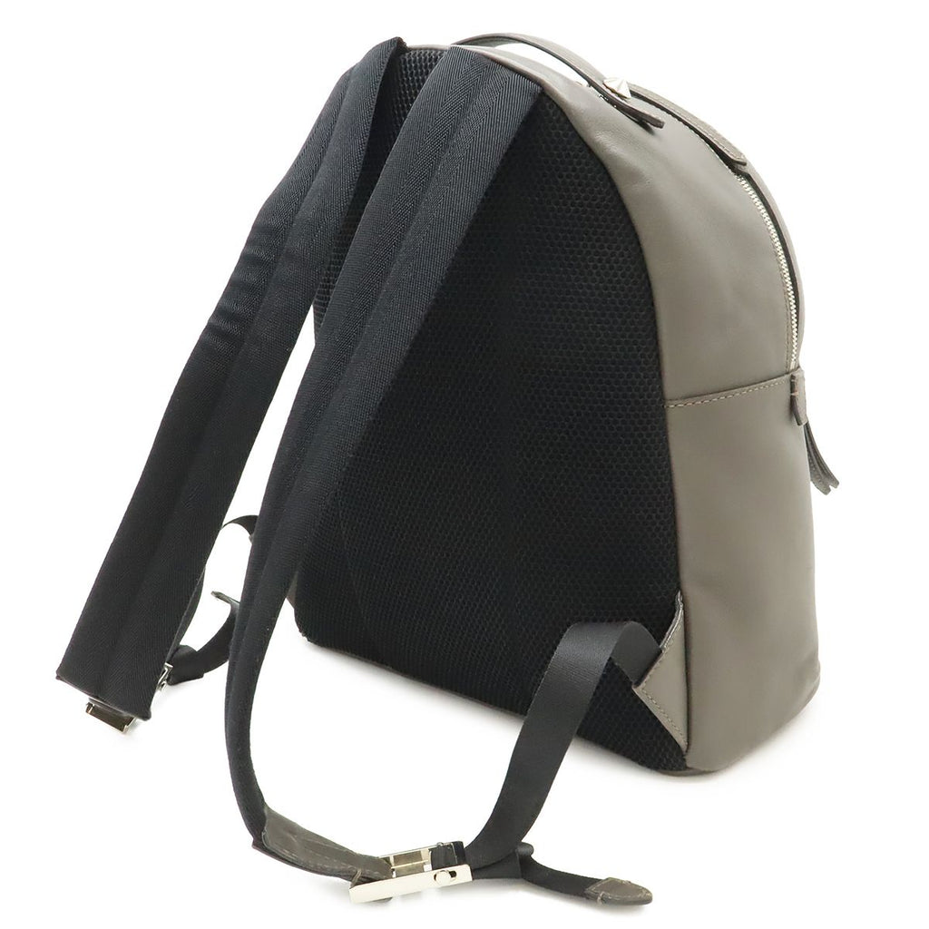 Fendi Visible Backpack Studs Leather Gray Silver — view 2