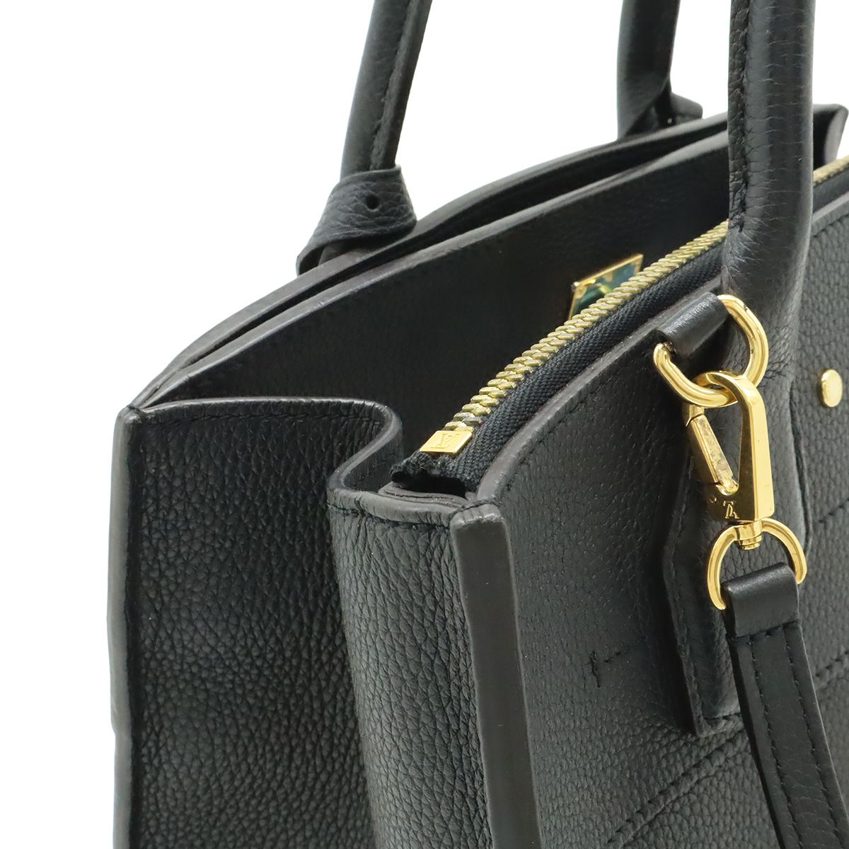 Louis Vuitton City Steamer PM 2-Way Shoulder Bag Leather Noir Black — view 6
