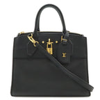 Louis Vuitton City Steamer PM 2-Way Shoulder Bag Leather Noir Black