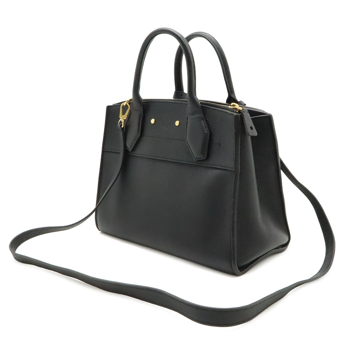 Louis Vuitton City Steamer PM 2-Way Shoulder Bag Leather Noir Black — view 2