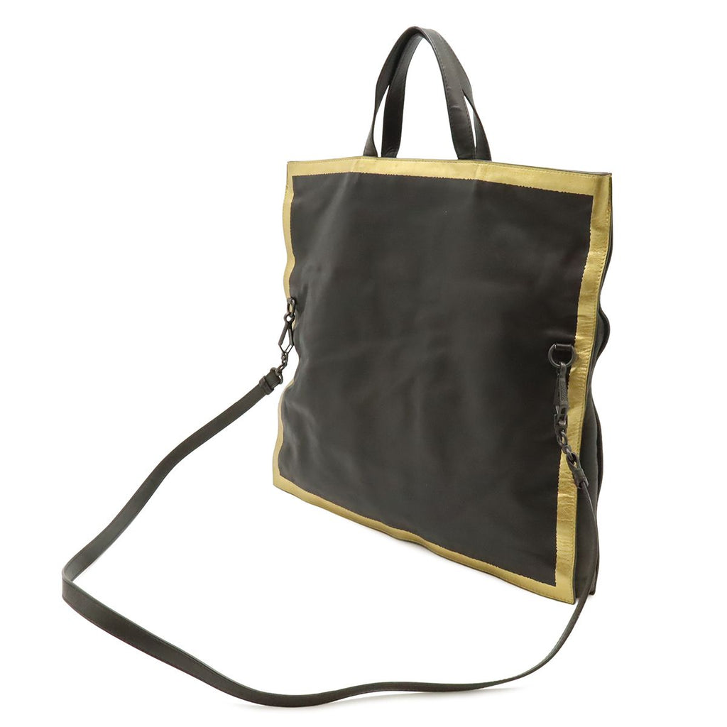 Bottega Veneta Tote Shoulder Bag Crossbody 2-Way Leather Dark Brown Gold — view 2