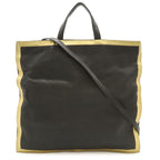 Bottega Veneta Tote Shoulder Bag Crossbody 2-Way Leather Dark Brown Gold