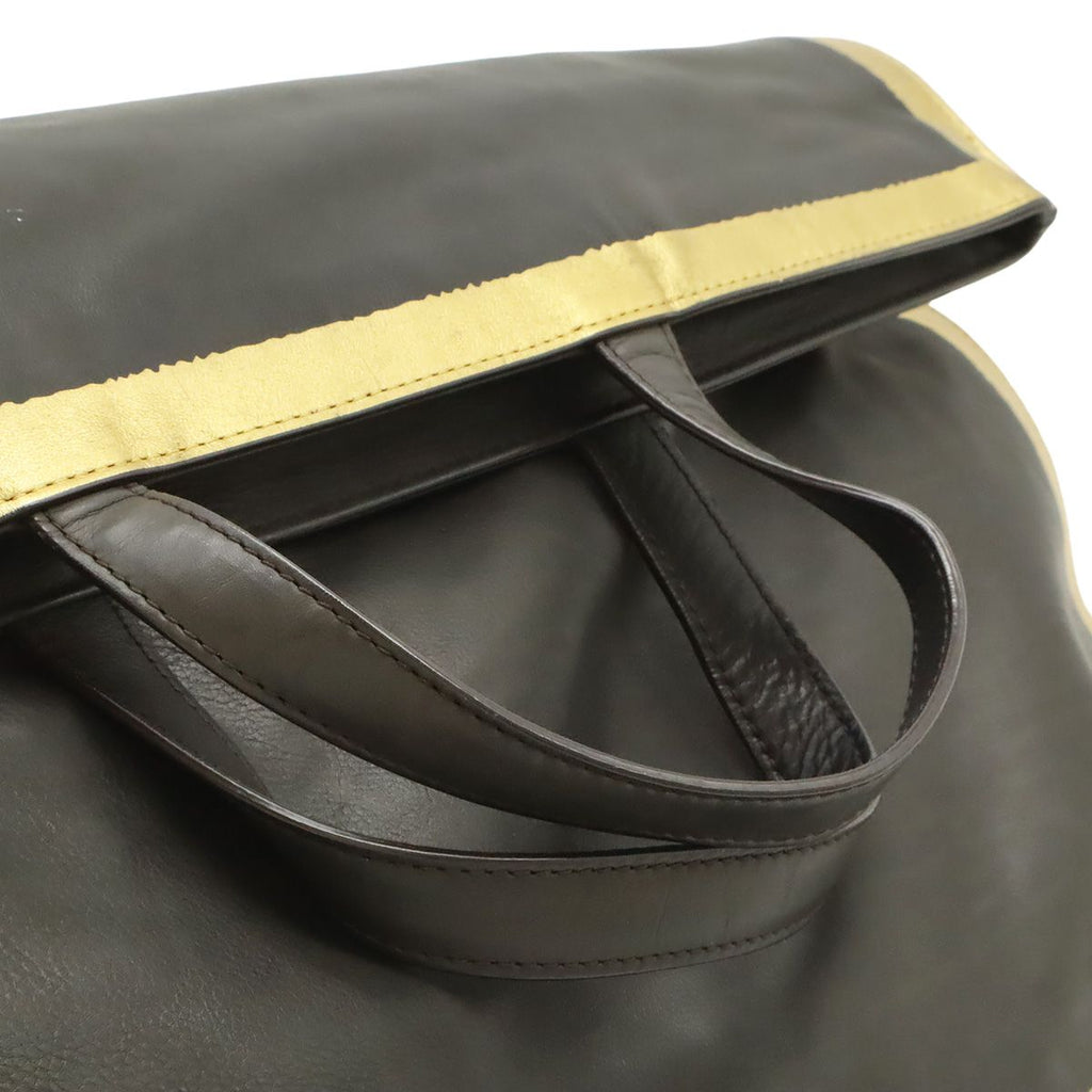 Bottega Veneta Tote Shoulder Bag Crossbody 2-Way Leather Dark Brown Gold — view 5