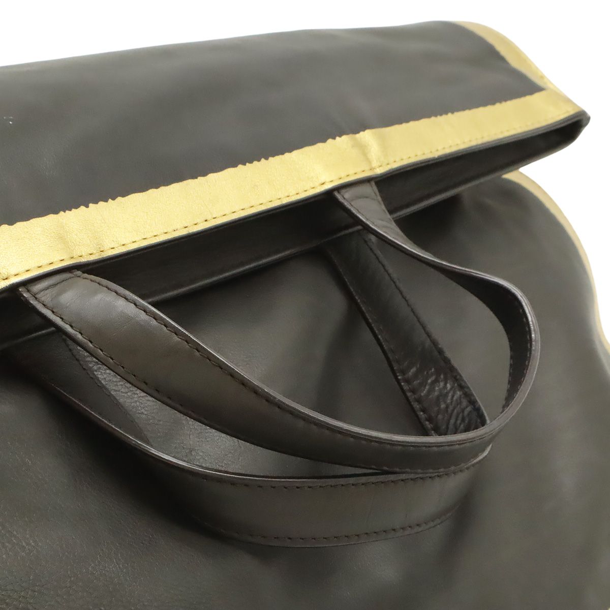 Bottega Veneta Tote Shoulder Bag Crossbody 2-Way Leather Dark Brown Gold — view 5