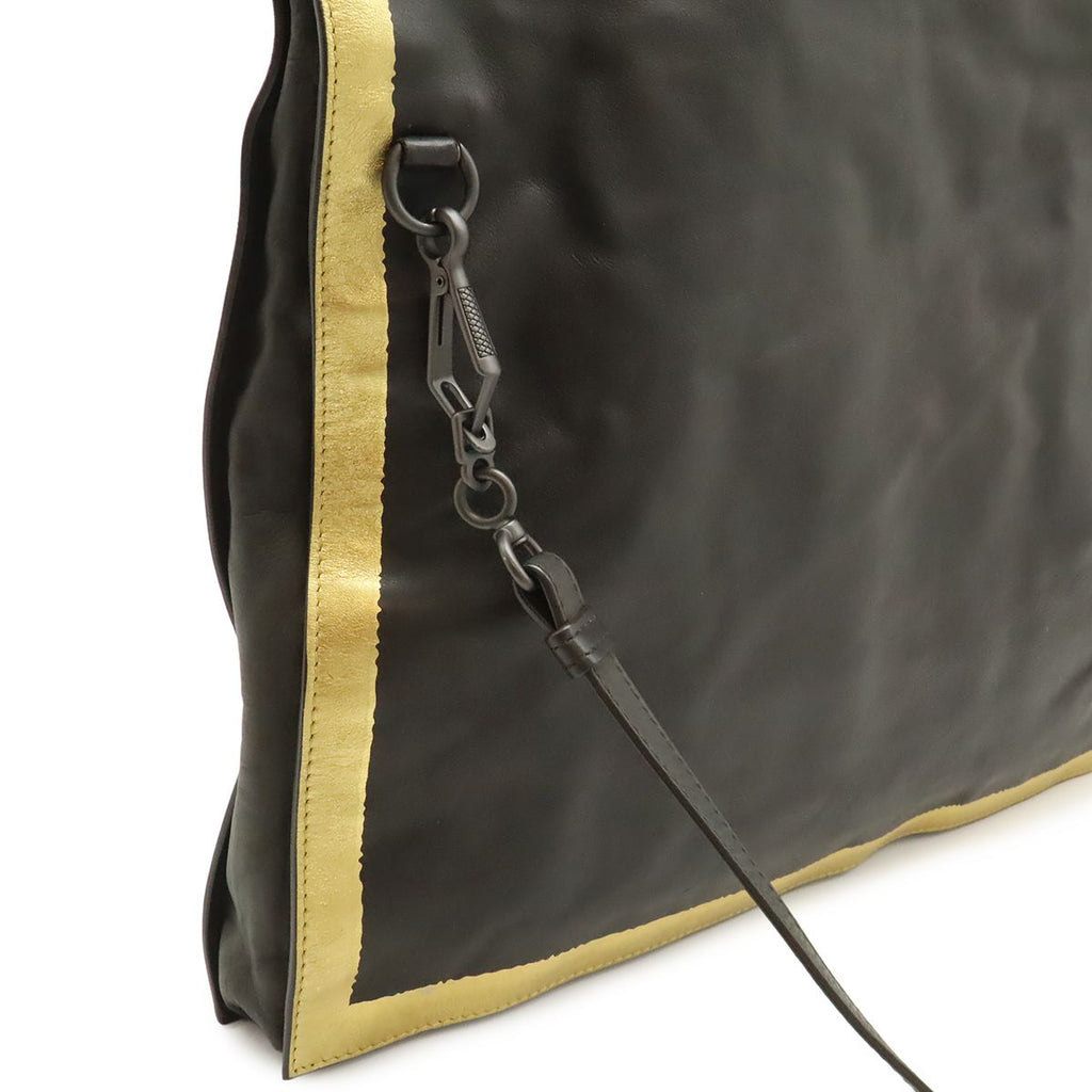 Bottega Veneta Tote Shoulder Bag Crossbody 2-Way Leather Dark Brown Gold — view 6
