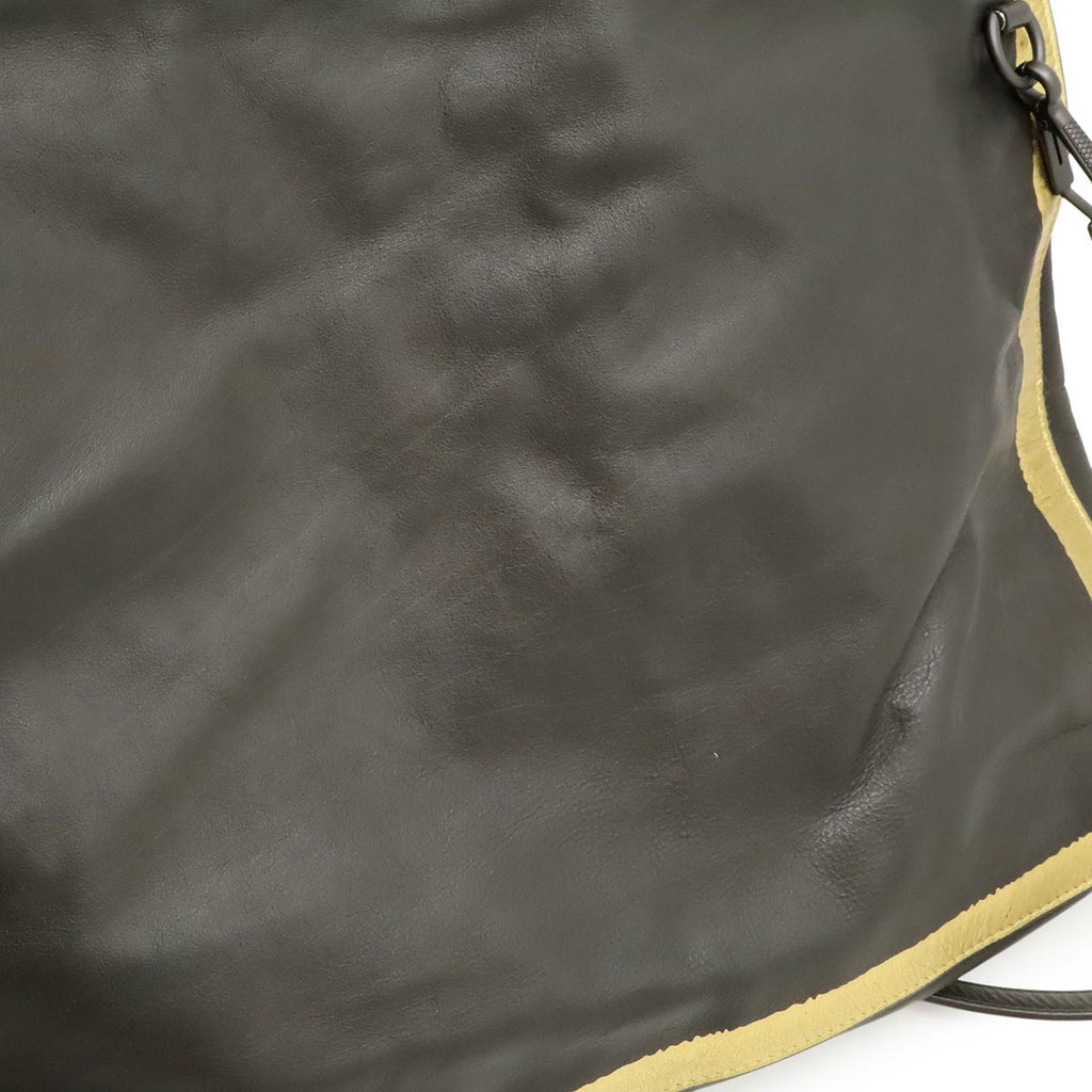 Bottega Veneta Tote Shoulder Bag Crossbody 2-Way Leather Dark Brown Gold — view 9