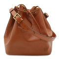 Louis Vuitton Epi Petit Noe Drawstring Shoulder Bag Semi Kenya Brown