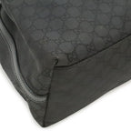 Gucci GG Nylon Tote Shoulder Bag Leather Black Gold — view 3