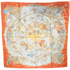 Hermes Carre 90 Silk Scarf Amazones Orange — view 9