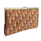 Dior Vintage Clutch Canvas Brown Trotter Pattern — view 3