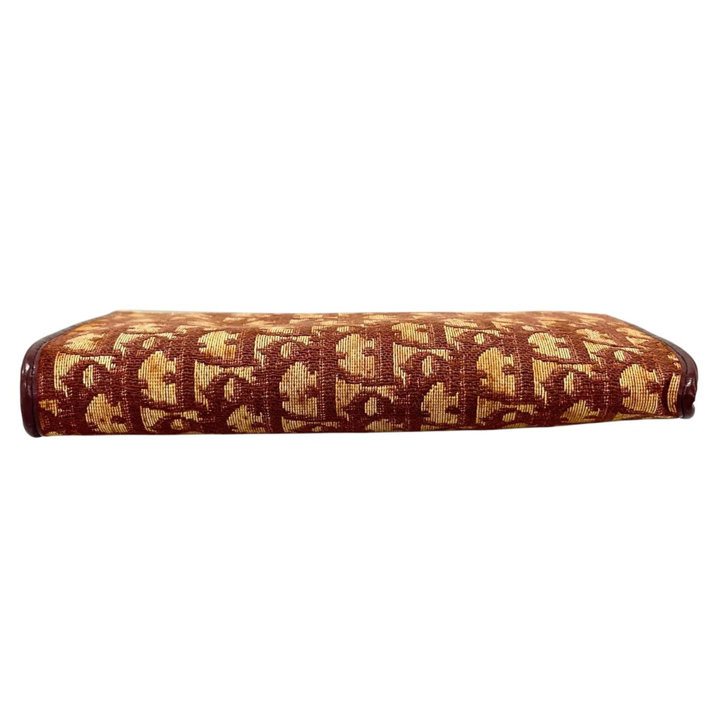 Dior Vintage Clutch Canvas Brown Trotter Pattern — view 4