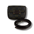 Loewe Repeat Anagram Logo Waist Pouch Mini Shoulder Bag Pochette Brown Black