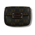 Loewe Repeat Anagram Logo Waist Pouch Mini Shoulder Bag Pochette Brown Black — view 3