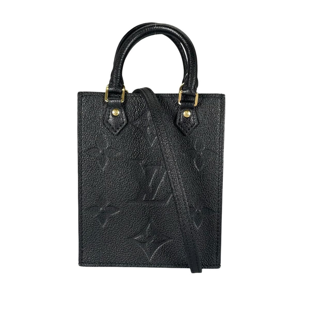 Louis Vuitton Monogram Shoulder Bag Petite Sac Plat Black — view 2