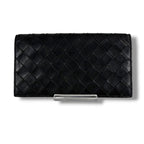 Bottega Veneta Bicolor Bifold Wallet Intrecciato Leather Black Green — view 2