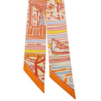 Hermes Twill Reil le Dete Summer Stripes Scarf — view 3
