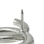 Chanel CC Logo Heart Rhinestone Pin Badge Brooch Silver — view 4