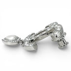 Chanel CC Logo Heart Rhinestone Pin Badge Brooch Silver — view 3