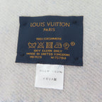 Louis Vuitton Echarpe Reykjavik Cashmere 100% Monogram Scarf Light Blue — view 6
