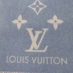 Louis Vuitton Echarpe Reykjavik Cashmere 100% Monogram Scarf Light Blue — view 4
