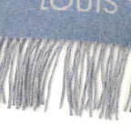 Louis Vuitton Echarpe Reykjavik Cashmere 100% Monogram Scarf Light Blue — view 5