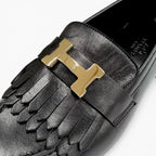 Hermes Moccasins Royale Leather Loafers Black — view 8