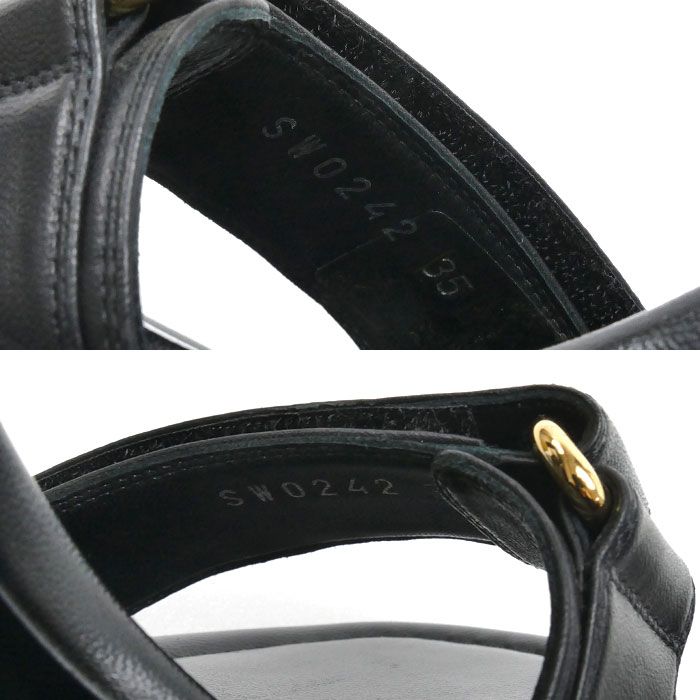 Louis Vuitton Stella Line Ankle Strap Sandals Black — view 6