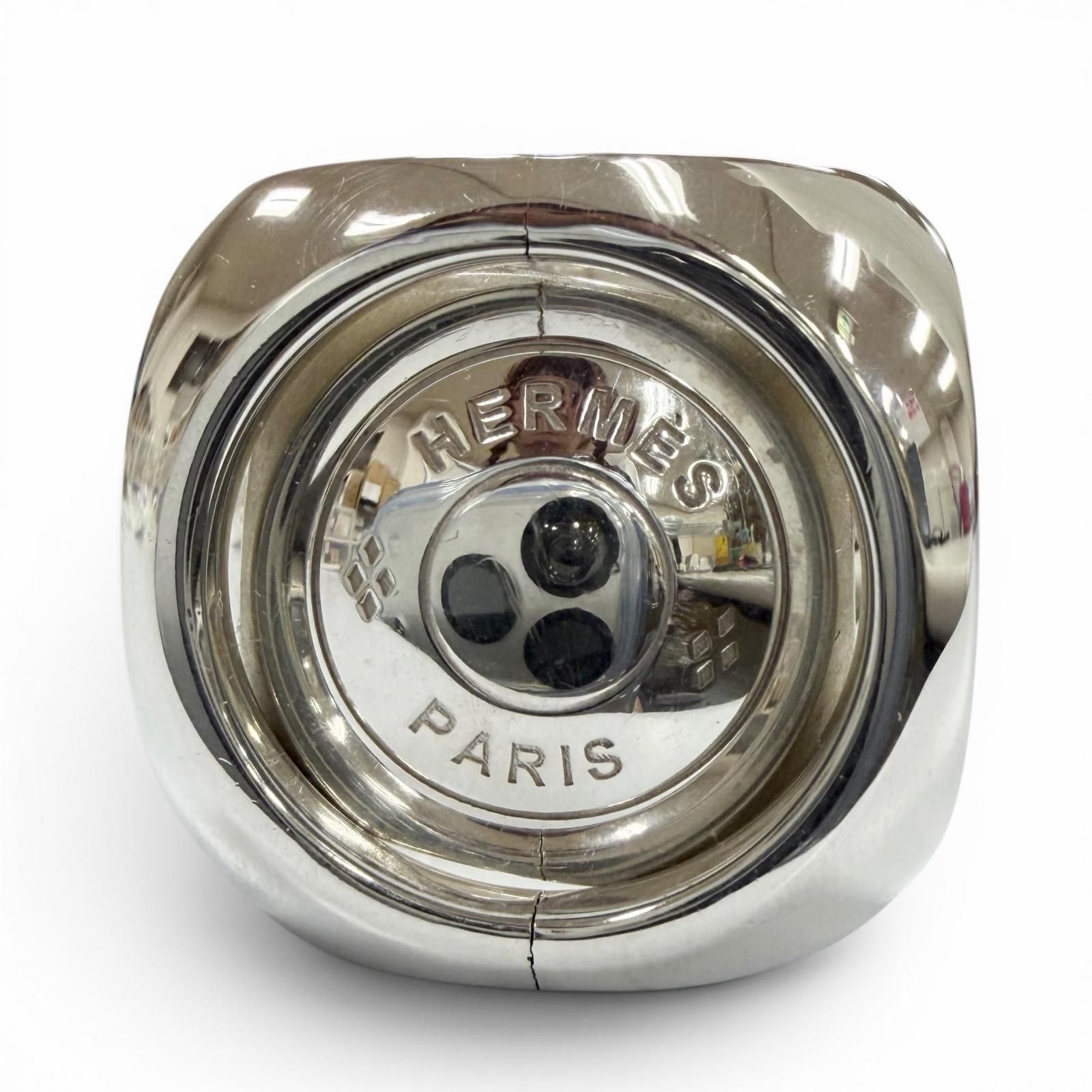 Hermes Vintage Extra Wide Series Ring Silver 49.50.51