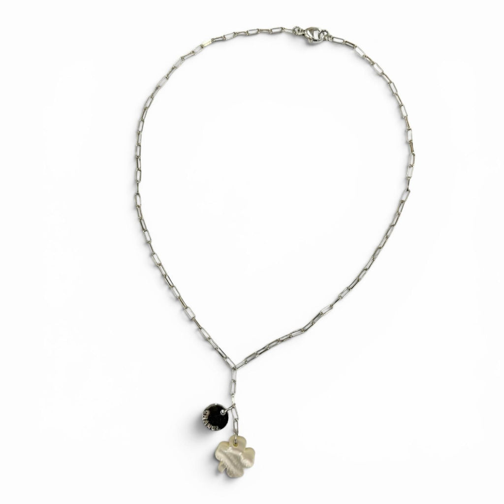 Chanel 925 Shell Clover Logo Pendant Silver — view 2
