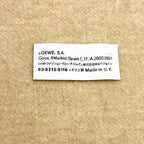 Loewe Bicolor Scarf Wool Cashmere Blend Ivory Sand Anagram Embroidered Fringe UK — view 6